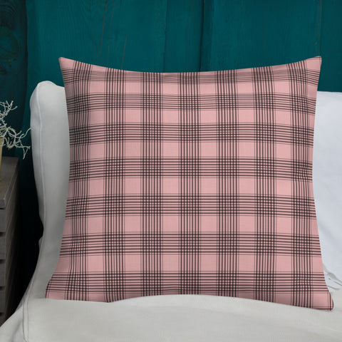 Sweet Cherry Blossoms with Tartan | Premium Pillow - Home & Garden - Only $25! Order now at Weeks Honey Farm Fast shipping and excellent customer service.