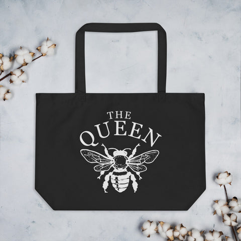 Large Stylish Queen Bee Organic Tote -  - Only $29.99! Order now at Weeks Honey Farm Fast shipping and excellent customer service.