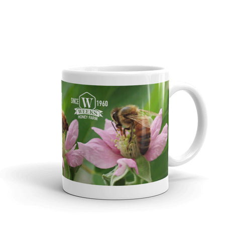 Pretty Spring Wildflower & Honey Bees Coffee Mug - Mug - Only $14.99! Order now at Weeks Honey Farm Fast shipping and excellent customer service.